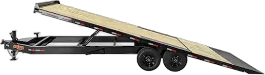 Down 2 Earth 102” X 24′ Deckover Hydraulic Tilt 14k GVWR equipment driveover trailers