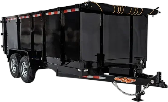 Down 2 Earth 7′ X 16′ Dump 16k GVWR dump trailers