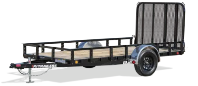 PJ 77" Single Axle Channel Utility utility trailers