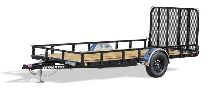 PJ 83" Single Axle Channel Utility utility trailers