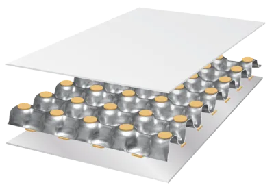 CellTech 14' CellTech Service Trailer, CellTech composite sandwich panel wall construction diagram