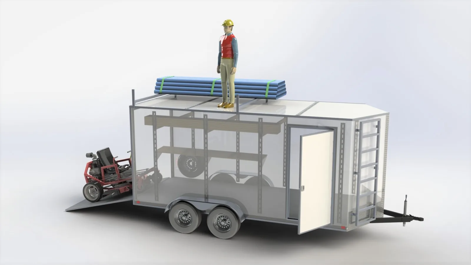 CellTech 7x16x7 Enclosed Cargo Trailer