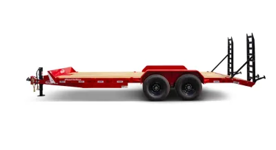 Dura-Haul ERH-DS, ERH-DS Equipment Hauler Dove Tail Stand up Ramps Color Red - ERH-DS - With the ramps tucked