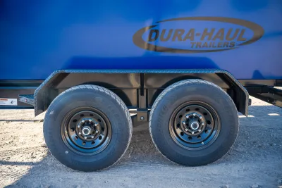 Dura-Haul RKO, RKO Gooseneck Rolloff Dump Trailer Blue Axles detail