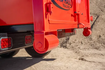 Dura-Haul RRO, RRO-Rolloff Dumpster Trailer Red Roller Detail