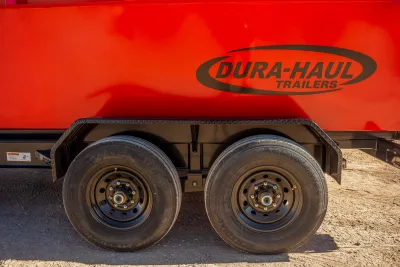 Dura-Haul RRO, RRO-Rolloff Dumpster Trailer Red Axles Detail