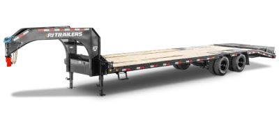 PJ Low-Pro Flatdeck With Duals gooseneck deckovers trailer