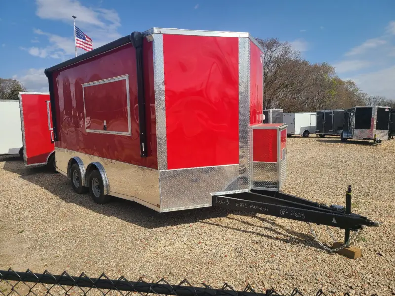 8.5x16 Concession Trailer Hood and Sink Package
