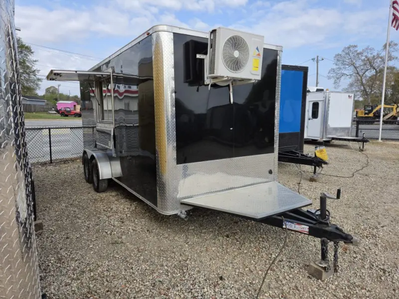 USED 2024 South Georgia Cargo Trailers 7x16 TA 7k Concession Trailer Cargo / Enclosed Trailer